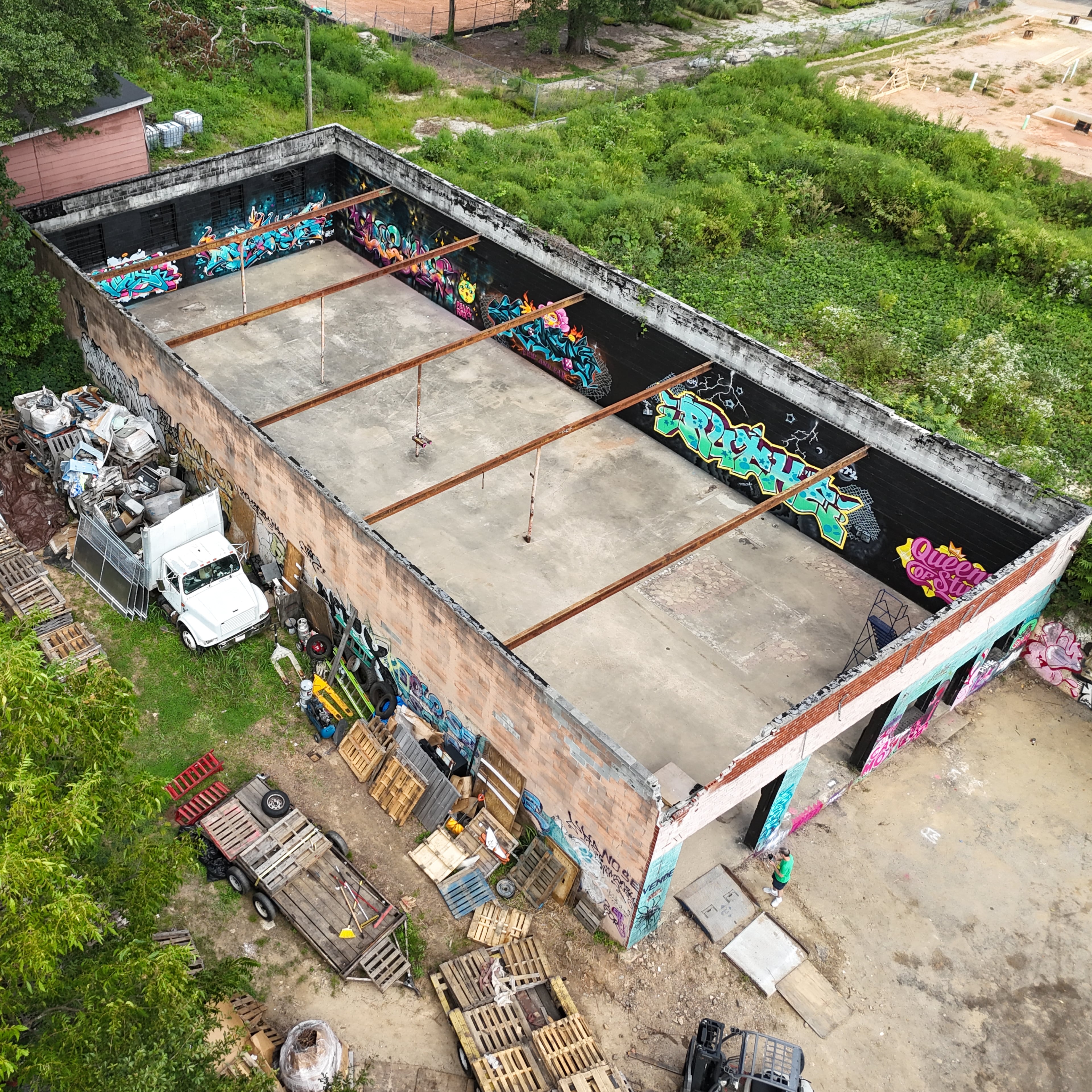 When Lady Nina from Italy first viewed the site of the Queens of Style invitational, she exclaimed, “Wow, graffiti is this!” (Courtesy of Arthur Rudick)