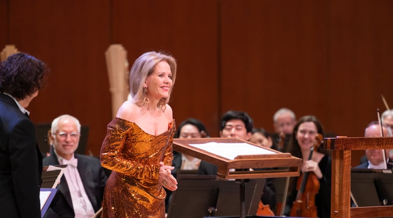 Renee Fleming joined the Atlanta Symphony Orchestra and conductor Nathalie Stutzmann for an evening of Strauss. Courtesy of Rand Lines