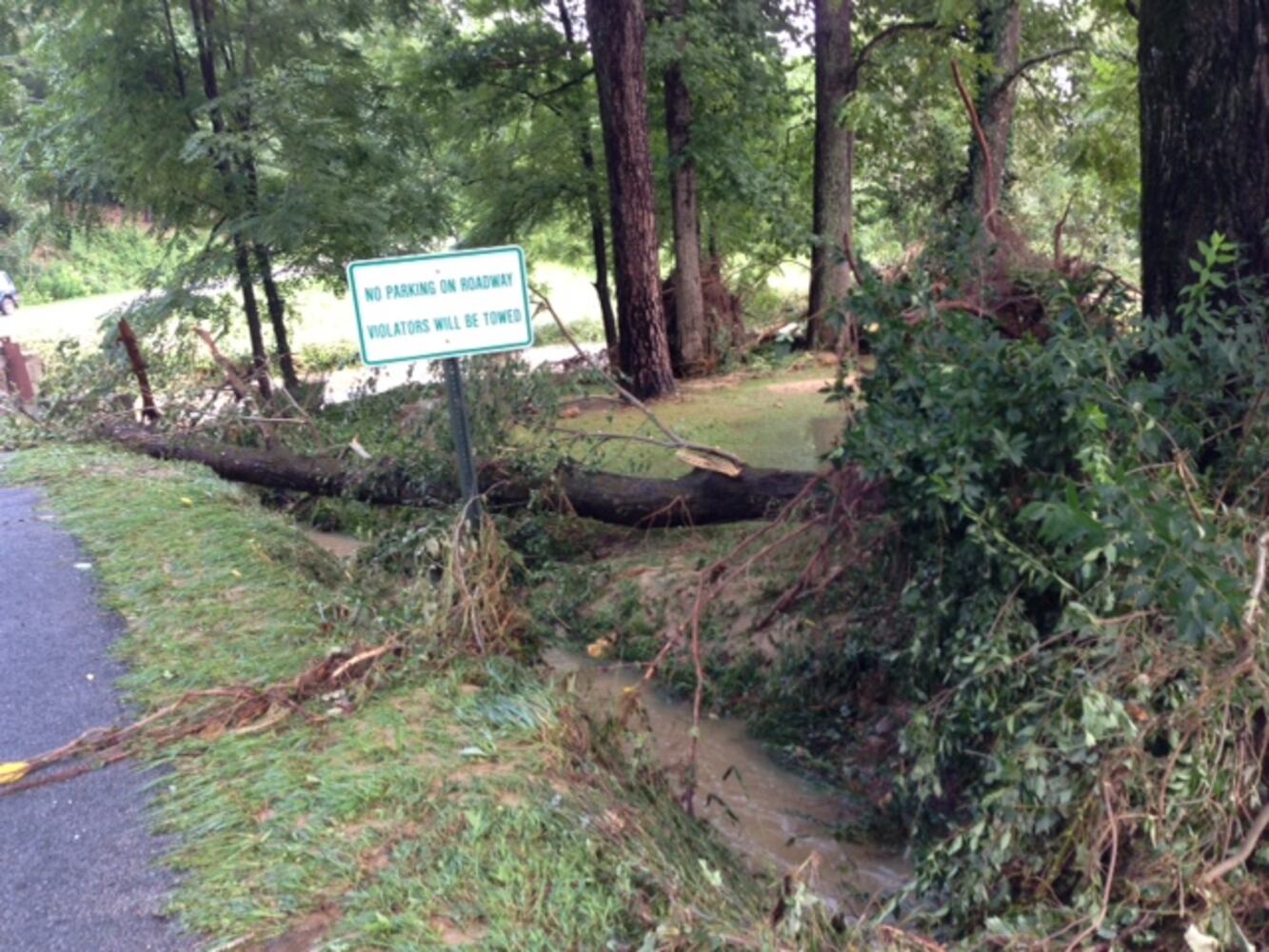 Flood damage in north Georgia