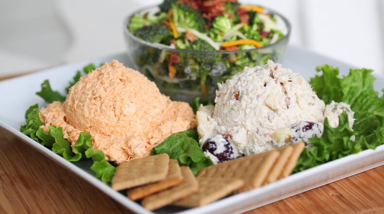 The Chick Trio Special at Chicken Salad Chick, with “Buffalo Barclay,” “Fancy Nancy” and broccoli salad.