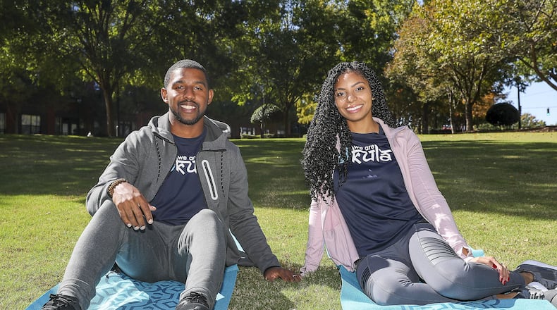 Corey (left) and Kiara Johnson, both 28, will open ATL Kula in early 2020. The space will feature yoga, Pilates, barre and meditation space and serve as a gathering place for the community. ALYSSA POINTER / ATLANTA JOURNAL CONSTITUTION