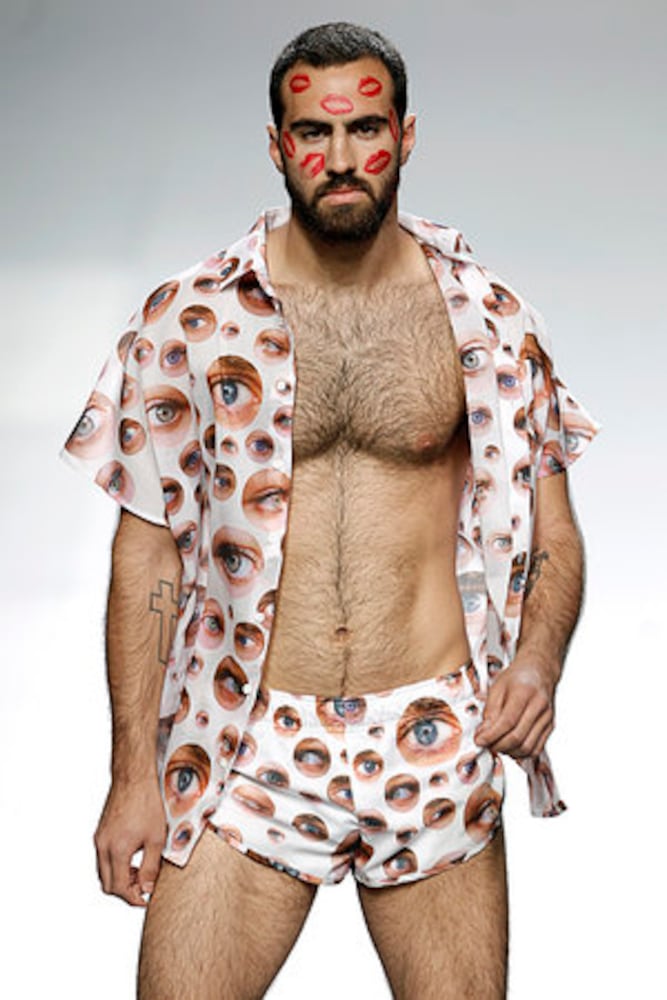 Men take the runway during Spain Fashion Week