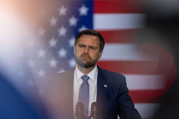 Vice President JD Vance speaks at ALTA Refrigeration in Peachtree City on Thursday, August 21, 2025. (Arvin Temkar / AJC)