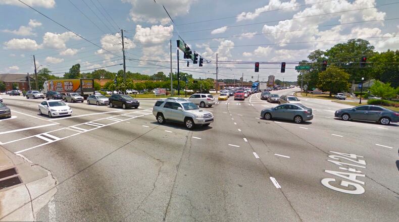 Snellville will allow businesses affected by Scenic Highway and U.S. 78 intersection improvements to use temporary signage. Courtesy Google Maps