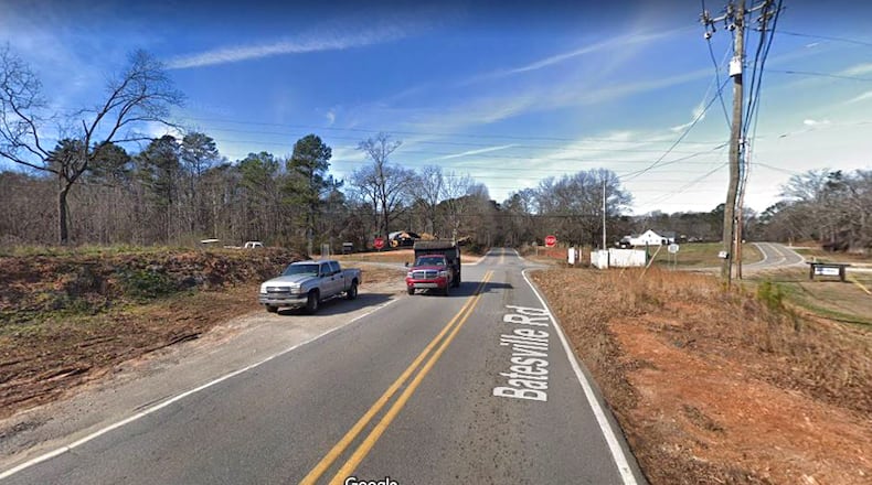 The intersection of Batesville and Sugar Pike roads near Hickory Flat is the subject of a $65,720 design study for Cherokee County to determine the improvements to relieve congestion. GOOGLE MAPS