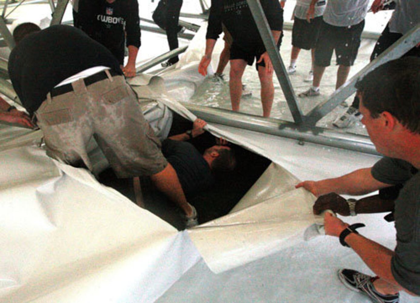 NFL Photos: Cowboys' practice facility collapses