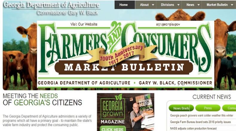 The Georgia Department of Agriculture's website is online after it was disabled for 11 days because of a computer infection.