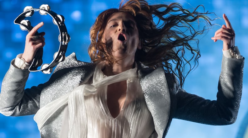 Florence Welch of Florence and the Machine performs on The Pyramid Stage during the Glastonbury Festival at Worthy Farm, Pilton on June 26, 2015 in Glastonbury, England. Photo by Ian Gavan/Getty Images.
