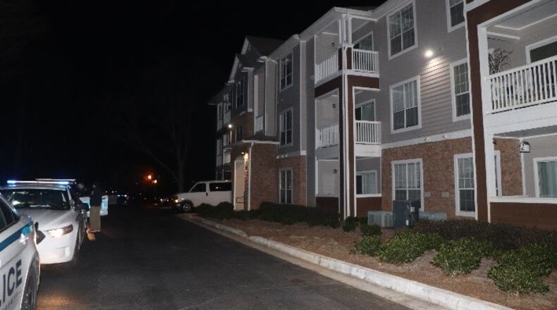 A man and a woman were found dead Thursday at an apartment complex just off Pleasant Hill Road.