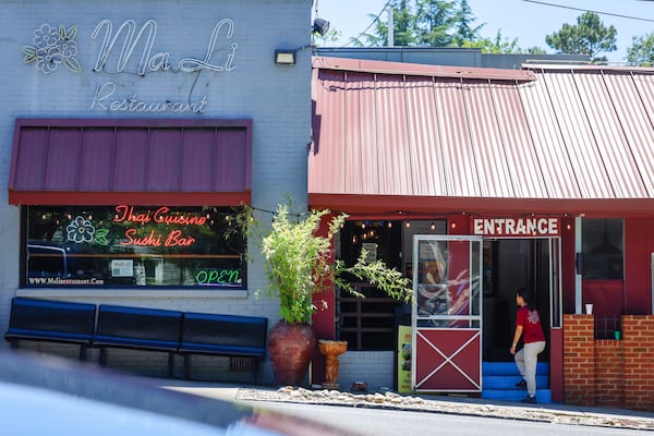 Mali Restaurant, serving Thai food and sushi, is among the longtime tenants housed in the retail space that was recently acquired. (Arvin Temkar/AJC)