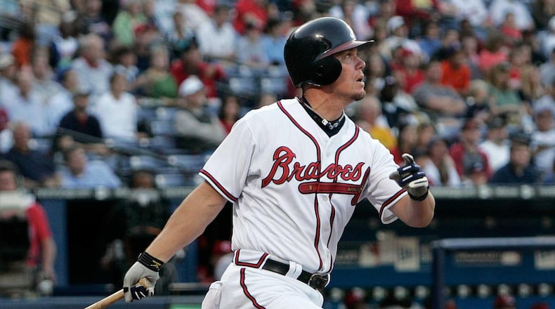 Chipper Jones, who spent his entire 19-year career with the Braves, was elected Wednesday to the National Baseball Hall of Fame in his first year on the ballot, drawing one of the highest voting percentages in history.