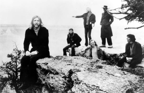 A famed guitar of Duane Allman (front left) sold for $1.25 million at a recent auction. (Courtesy of Polygram)