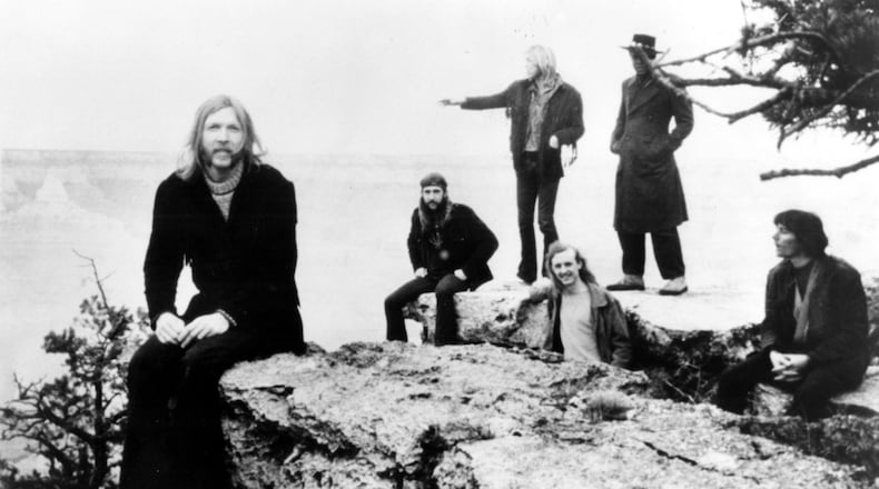 A famed guitar of Duane Allman (front left) sold for $1.25 million at a recent auction. Photo: Polygram