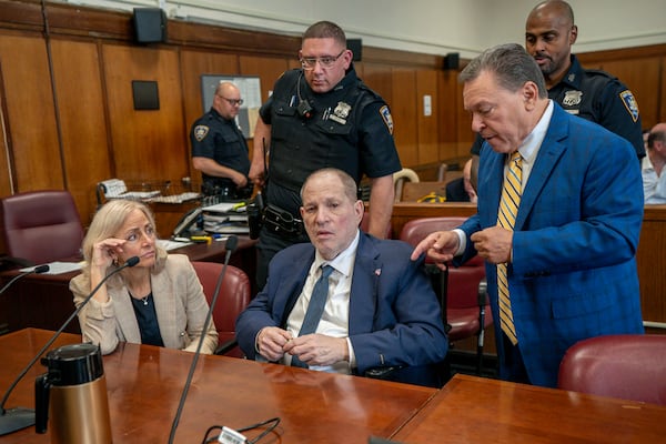 Harvey Weinstein appears in state court in Manhattan for his retrial, Wednesday, June 11, 2025, in New York. (Steven Hirsch /New York Post via AP, Pool)