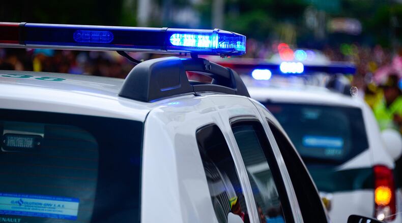 Stock photo of police lights.
