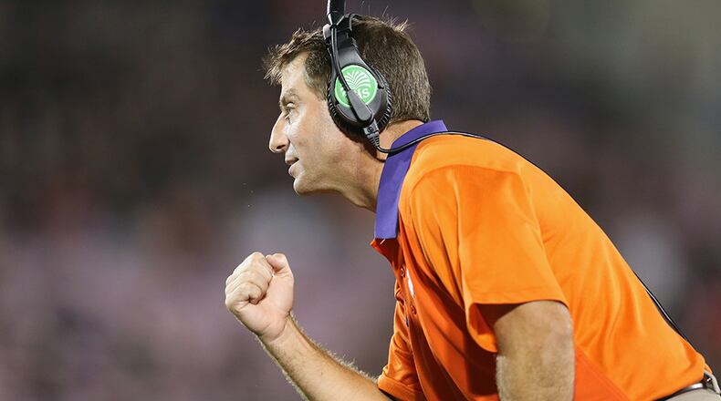 Dabo Swinney's Clemson Tigers have started season 3-0.