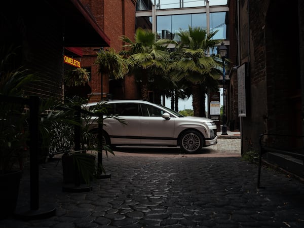 The Hyundai IONIQ 9 recently was spotted on Savannah's historic waterfront during a preview event for automotive journalists. (Courtesy of Hyundai Motor Group)