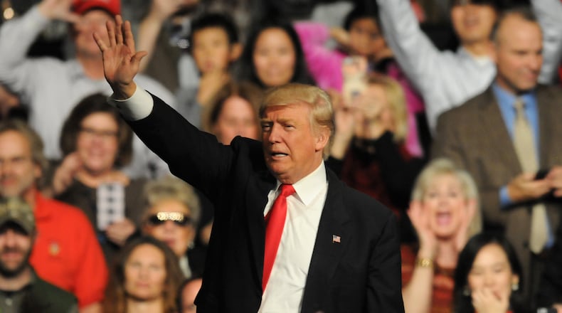 Donald Trump’s victory in November’s presidential election hasn’t helped boost the finances of the Georgia Republican Party. (Photo by Steve Pope/Getty Images)