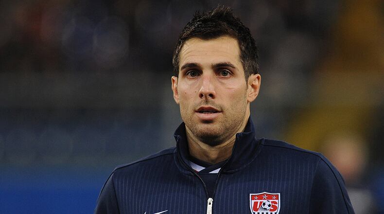 Carlos Bocanegra of USA looks on prior to the international friendly match between Italy and USA at Luigi Ferraris Stadium on February 29, 2012 in Genoa, Italy.  (Photo by Valerio Pennicino/Getty Images)