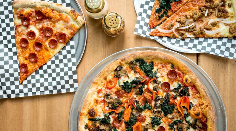 Junior’s Pizza with pepperoni, spinach, red bell pepper, mushroom, sausage and onion. CONTRIBUTED / MIA YAKEL