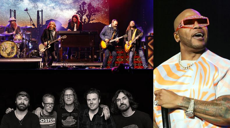 The first Atlanta Motor Speedway music festival Revs and Riffs will feature 10 acts over three days July 8-10 including Blackberry Smoke (top left), Flo Rida (right) and Candlebox (bottom left). ROBB COHEN/publicity shot