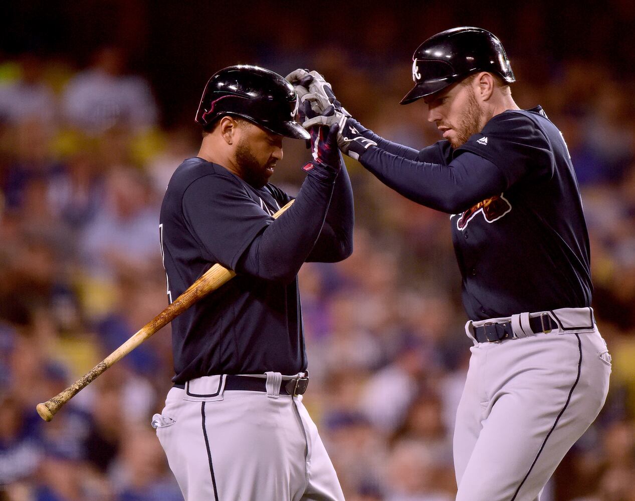 Photos: Braves pitcher Jaime Garcia hits grand slam against Dodgers