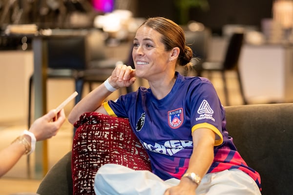 Former Team USA player Kelley O'Hara told The Atlanta Journal-Constitution that her love for video games goes back almost to when her love for soccer developed, as she sometimes played games on the Game Boy before her youth soccer matches. (Ben Hendren for the AJC)