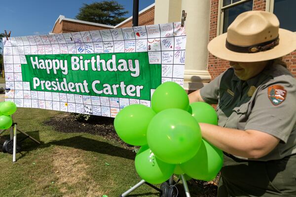 The scene in Plains from 2023 celebration marking the 99th birthday of former President Jimmy Carter.