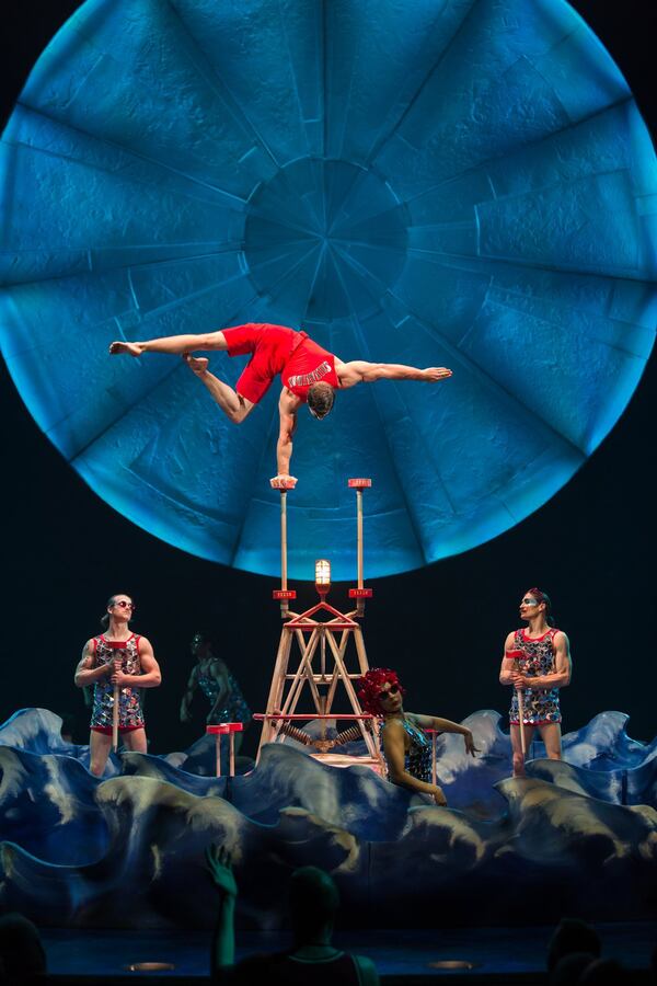 Cirque du Soleil’s “Luzia: A Waking Dream of Mexico” is coming to Atlanta in September. In this hand balancing act, a lifeguard struts about on a buoy among the waves in a tribute to the 1920s era of Mexican cinema. CONTRIBUTED BY MATT BEARD / CIRQUE DU SOLEIL