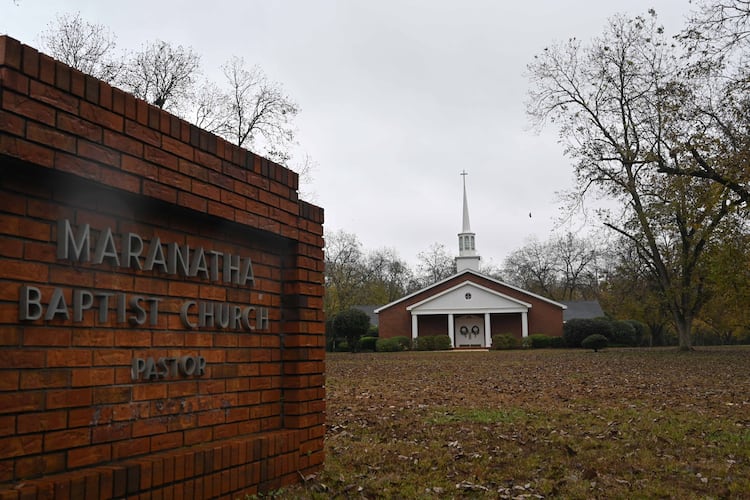 Exterior of Maranatha Baptist Church in Plains, Georgia on Tuesday, November 21, 2023.  (Hyosub Shin / Hyosub.Shin@ajc.com)