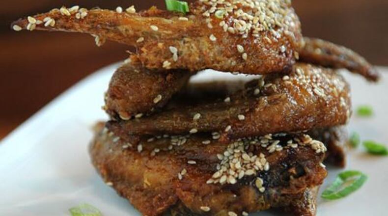 Tebasaki, nagoya style -- deep fried chicken wing tips -- at Miso Izakaya.