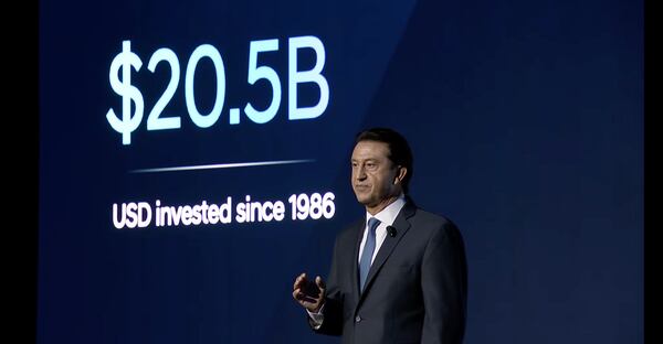 Hyundai Motor Co. CEO and President José Muñoz announced the second phase of construction and investment at the automaker's Georgia Metaplant on Sept. 18, 2025. This is a screenshot of Hyundai's annual investor meeting presentation in New York City. (Courtesy of Hyundai Motor Co.)