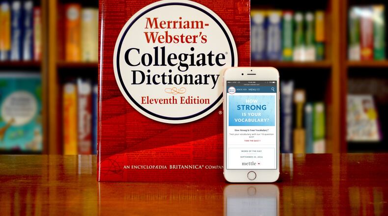 SPRINGFIELD, MA - SEPTEMBER 23: In this handout image provided by Merriam-Webster, Merriam-Webster's Collegiate Dictionary and mobile website are displayed September 23, 2016 in Springfield, Massachusetts. (Photo by Joanne K. Watson/Merriam-Webster via Getty Images)