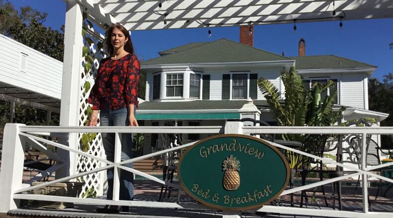 Gwendolyn Smith, co-owner of Grandview Bed & Breakfast in Mount Dora, said she and other B&B owners in the lakeside city are losing customers to unlicensed short-term vacation rentals using Airbnb, HomeAway and other web-based lodging platforms. "It's not right," she said, pointing out that few of the competitors are required to follow the regulations imposed on bed-and-breakfast inns like hers. (Stephen Hudak/Orlando Sentinel/TNS)