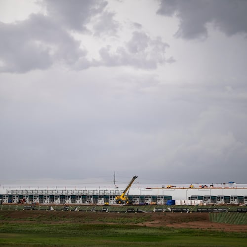FILE - The site of a future data center being built near Abernathy, Texas, July 18, 2026, in Hale County, Texas. (AP Photo/Justin Rex, File)