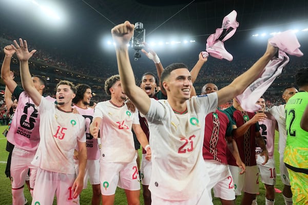The Netherlands and Morocco met in Guadalupe, near Monterrey, Mexico. Judging from the crowd, Morocco was the home favorite. (Ricardo Mazalan/AP)