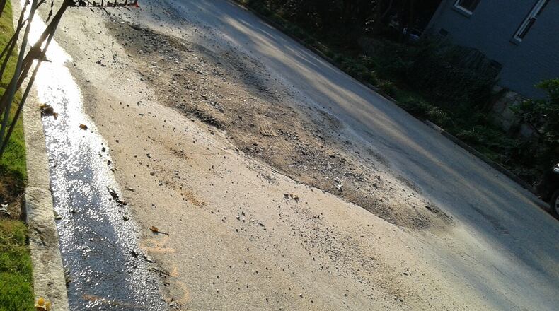 Mike Smith hopes something can be done about a water leak and gravel pit in the heart of the city. (Photo/Mike Smith).