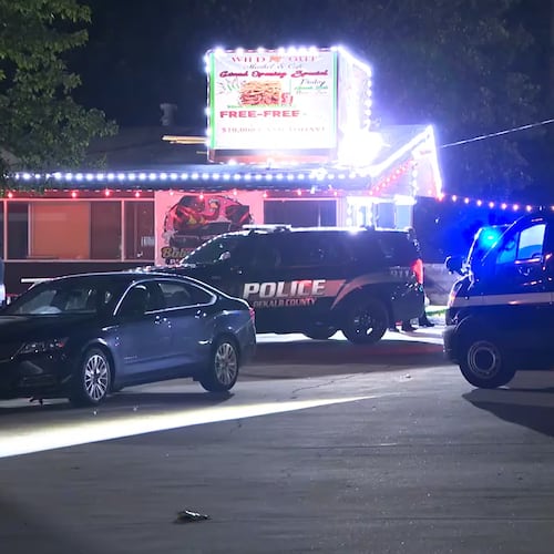 DeKalb County police are investigating a fatal shooting in a parking lot on Columbia Drive early Wednesday. (Courtesy of Channel 2 Action News)
