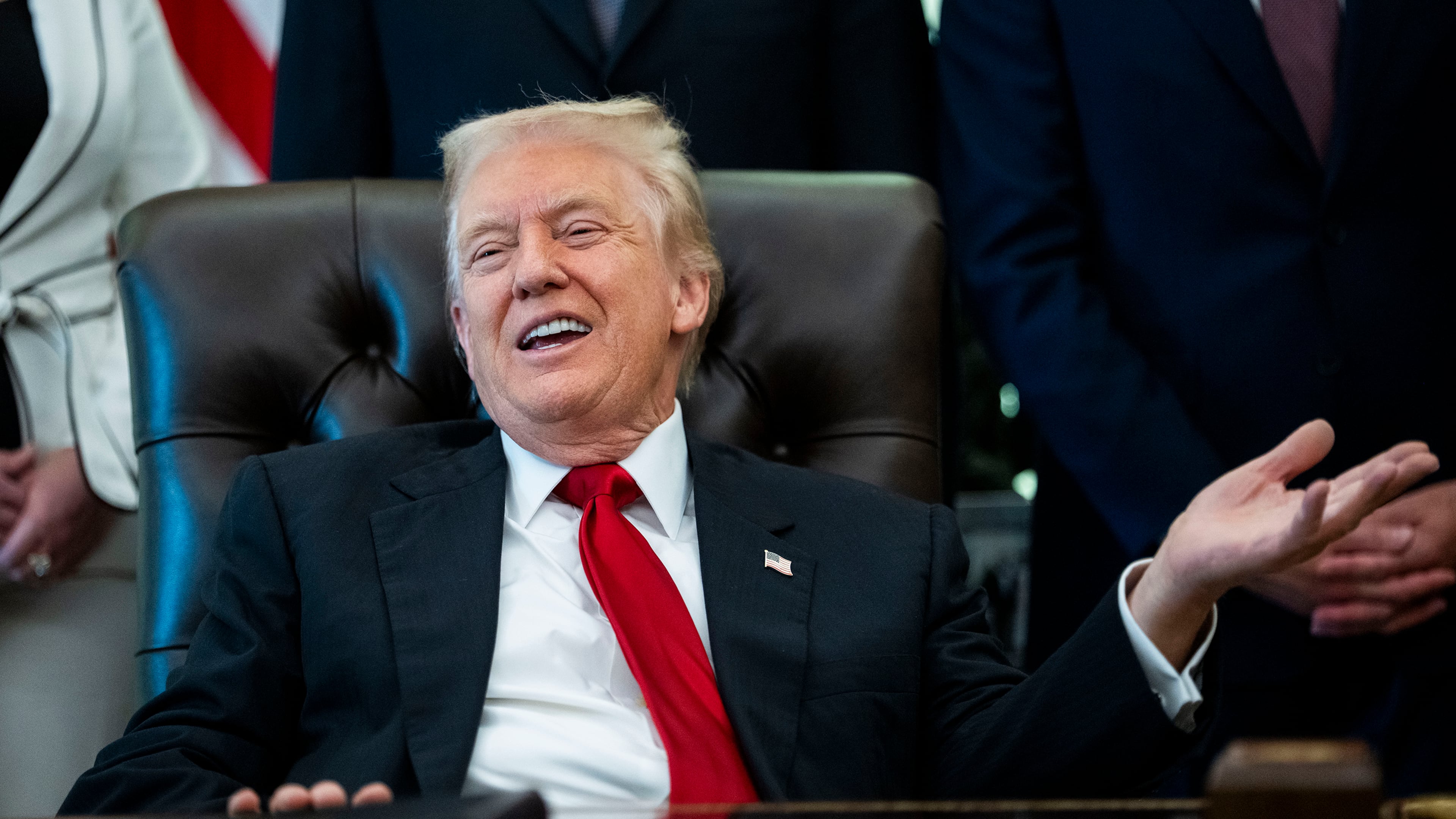 President Donald Trump speaks in the Oval Office Thursday, Nov. 6, 2025. (Doug Mills/The New York Times)