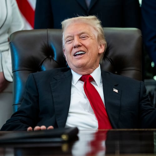 President Donald Trump speaks in the Oval Office Thursday, Nov. 6, 2025. (Doug Mills/The New York Times)