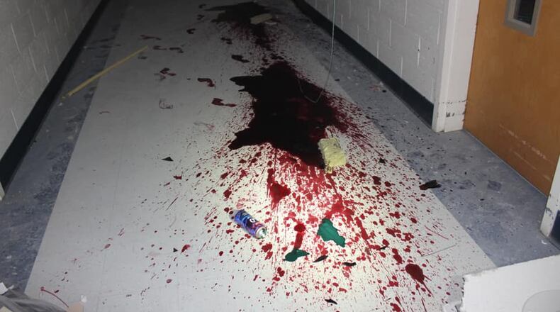 Peachtree City police say vandals did extensive damage during two break-ins at Oak Grove Elementary. Courtesy Peachtree City Police Department