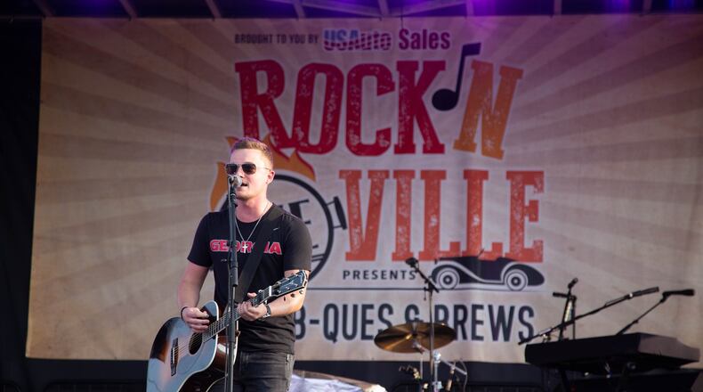 Lawrenceville is seeking artists and performers to provide live entertainment in downtown. Shown here: Jordan Rager at the 2019 Lawrenceville Rock’n the Ville. (Courtesy City of Lawrenceville)
