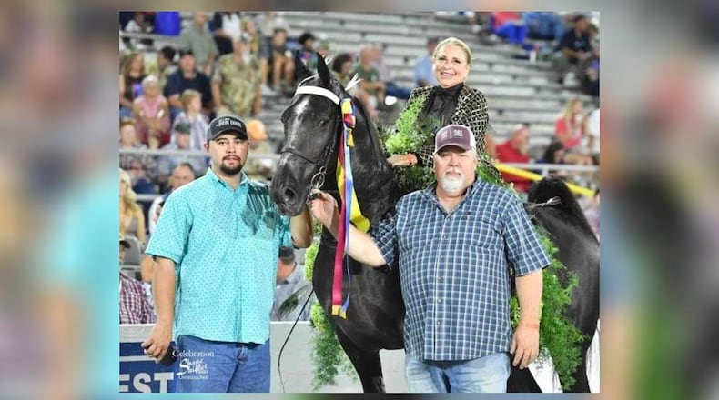 Nick and Alan Price with The Iron Door and Sarah Coffee Burks crowned as 2023 Amateur World Grand Champions. (Contributed photo)
