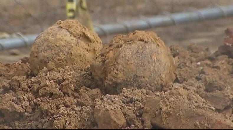 Civil War-era cannonballs.