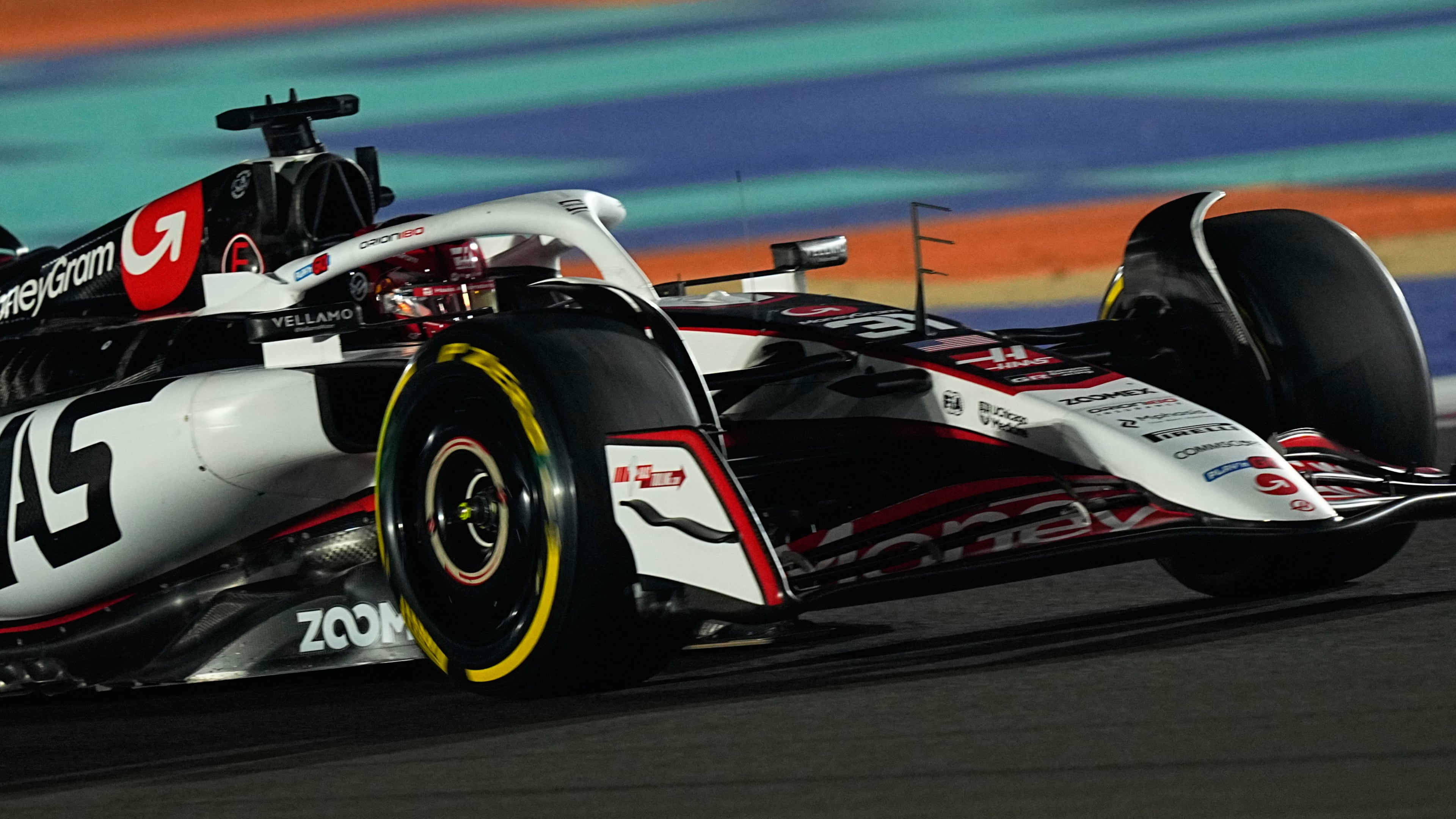 Haas driver Esteban Ocon of France in action during the sprint qualifying for the Formula One Qatar Grand Prix in Friday, Nov. 28, 2025. (AP Photo/Altaf Qadri, Pool)