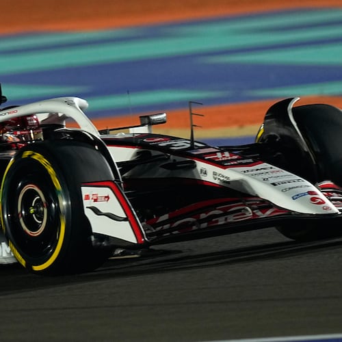 Haas driver Esteban Ocon of France in action during the sprint qualifying for the Formula One Qatar Grand Prix in Friday, Nov. 28, 2025. (AP Photo/Altaf Qadri, Pool)