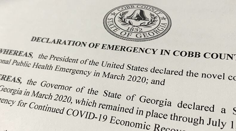 Cobb County Chairwoman Lisa Cupid re-instated the county's state of emergency order on Wednesday. (Photo provided/Cobb County)