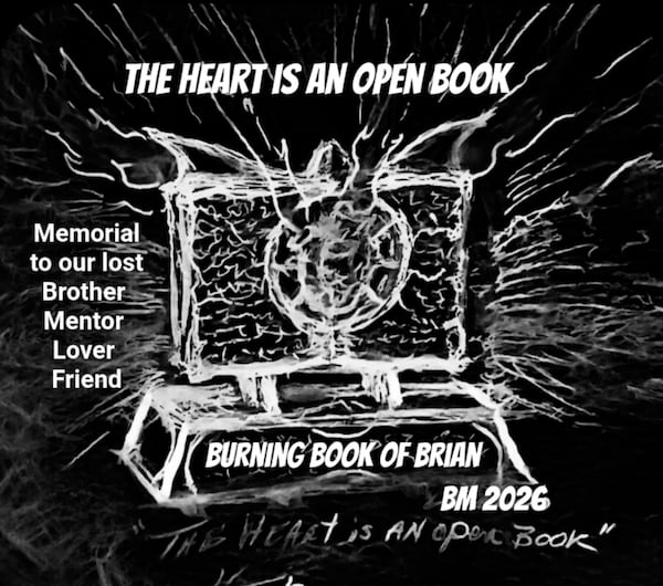 Artwork for "The Burning Book." (Courtesy of Charlie "Blackcat" Smith)