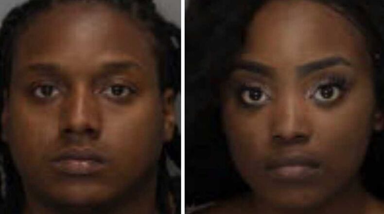 Marcus Williams (left) and Jamiracle Howard (right) were arrested after Cobb County police officers allege they found a pound of marijuana in their car that was stopped in Mableton on Thursday.