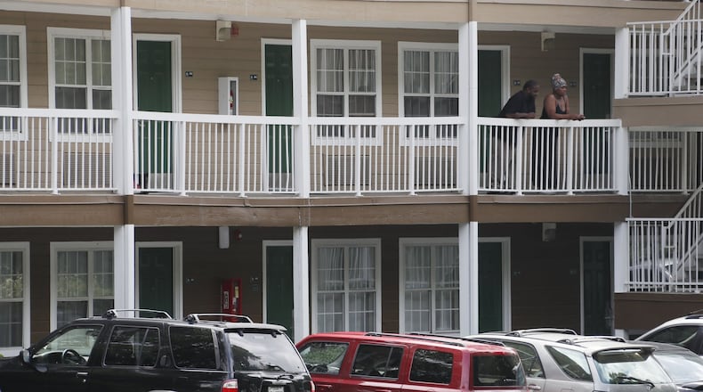 June 10, 2019 - Norcross - A view of the HomeTowne Studios in Norcross. The city of Norcross recently released a unique survey of residents of its many extended stay motels - which found that, among the folks that they talked to, around 84 percent considered the motels their primary place of residence. Bob Andres / bandres@ajc.com